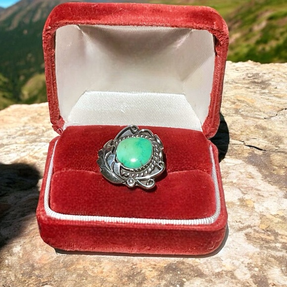 🌺RARE Al Joe Navajo Sterling & Turquoise Ring - Picture 10 of 11